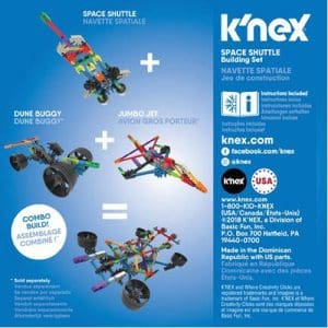 K'NEX Classics - Intro Vehicle - 60 Pc/ 1 Model Space Shuttle Building Set