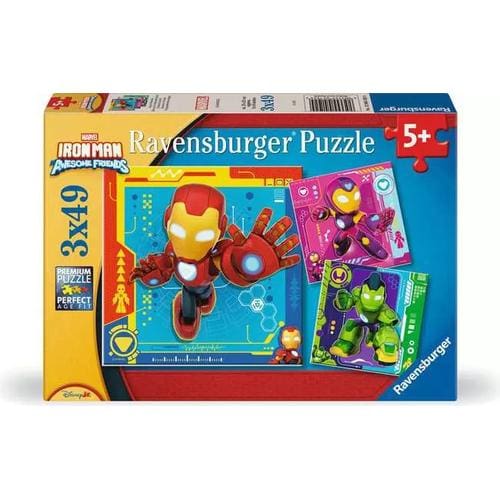 Ravensburger Iron Man & His Awesome Friends 3x 49 Piece Jigsaw Puzzles Ravensburger Iron Man & His Awesome Friends 3x 49 Piece Jigsaw Puzzles