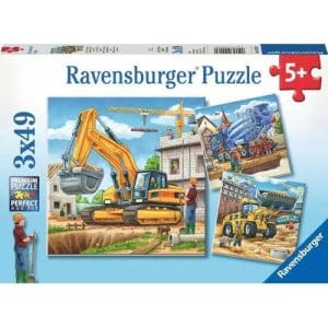 Ravensburger Large Construction Vehicles 3 x 49 Piece Jigsaw Puzzles