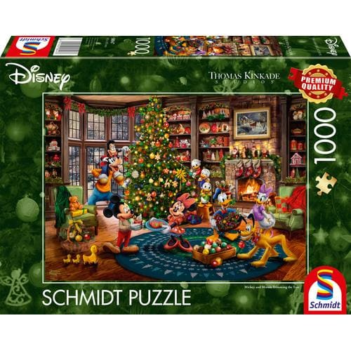 Thomas Kinkade: Disney Mickey & Minnie Trimming The Tree (1000 Pieces) Thomas Kinkade: Disney Mickey & Minnie Trimming The Tree (1000 Pieces)