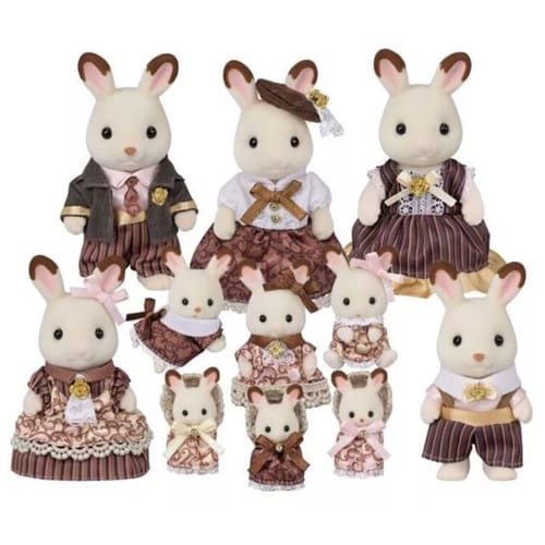 *B Grade* Sylvanian Families Chocolate Rabbit Family Anniversary Set
