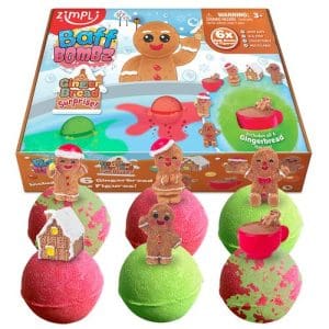 Gingerbread Surprise Baff Bombs 6 Pack - With Collectable Surprise Figures