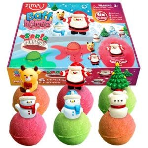 Santa Surprise Baff Bombz 6 Pack - With Collectable Surprise Figures