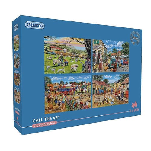 *A Grade* Gibsons - Call the Vet - 4 x 500 Piece Jigsaw Puzzle *A Grade* Gibsons - Call the Vet - 4 x 500 Piece Jigsaw Puzzle
