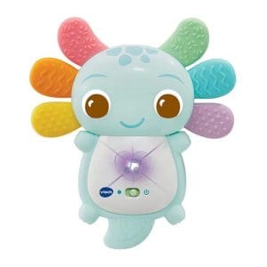 Rainbow Colours Axolotl Teether Blue