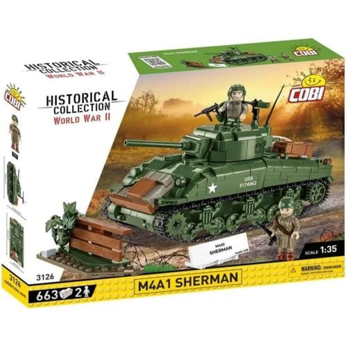 Cobi WWII 3126: M4A1 Sherman (663 Pieces) Cobi WWII 3126: M4A1 Sherman (663 Pieces)