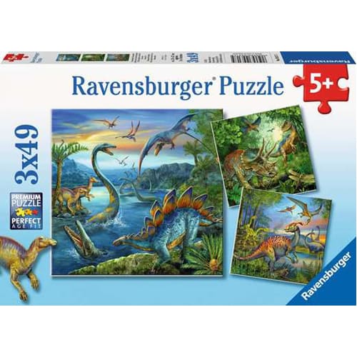 Dinosaur Fascination Puzzle (3x49 Pieces)