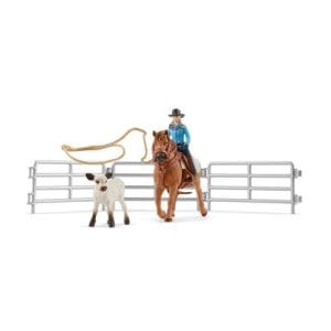 Schleich: Cowgirl Team Roping Fun