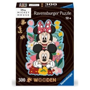 Shaped Mickey & Minnie Mouse, Wooden Puzzle (300 Pieces)