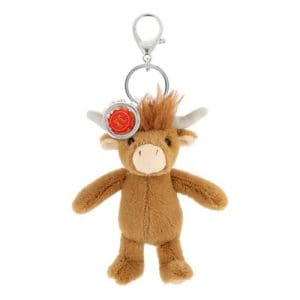 14cm Keeleco Enchanted World Highland Cow Bag Charm