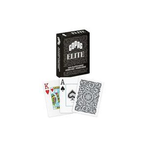 COPAG Elite - Jumbo Face - 2 index - Black Single-Deck