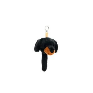 One Love Pumpkin Dachshund Black & Tan Bag Charm
