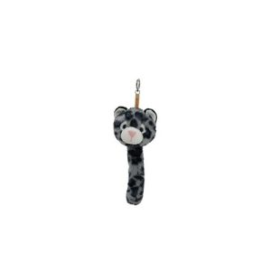 One Love Sky Snow Leopard Grey & Black Bag Charm
