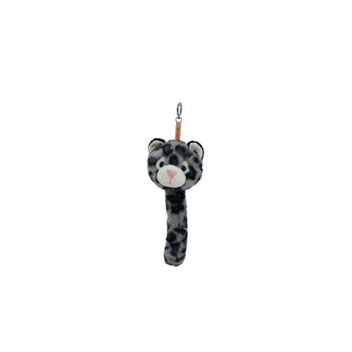One Love Sky Snow Leopard Grey & Black Bag Charm One Love Sky Snow Leopard Grey & Black Bag Charm