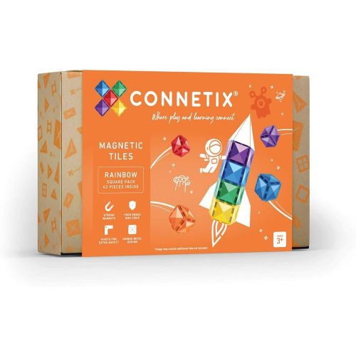 CONNETIX: Rainbow Square Pack (42 Pieces)