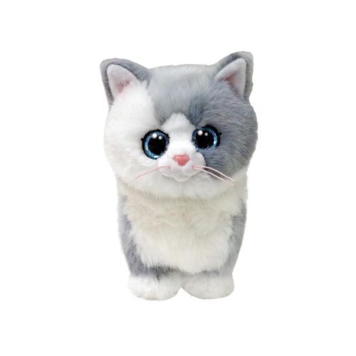 TY Furley Cat Grey/White Beanie Boo